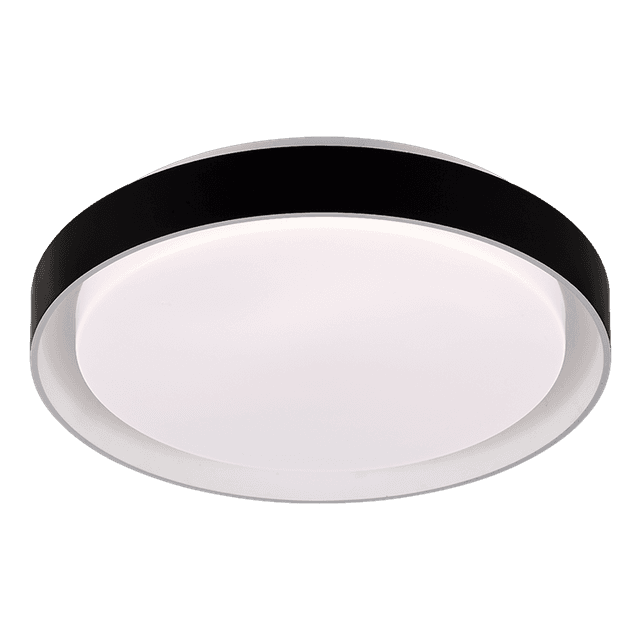 SUNLIGHT LED 48W CEILING LIGHT PLASTIC BLACK 3467LM CCT Ø500xH80MM REM. CONTROL